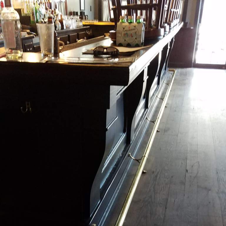 Brass Foot Rails and Drink Rail