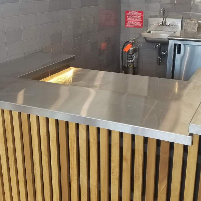 Stainless Counters and Sneeze Guards