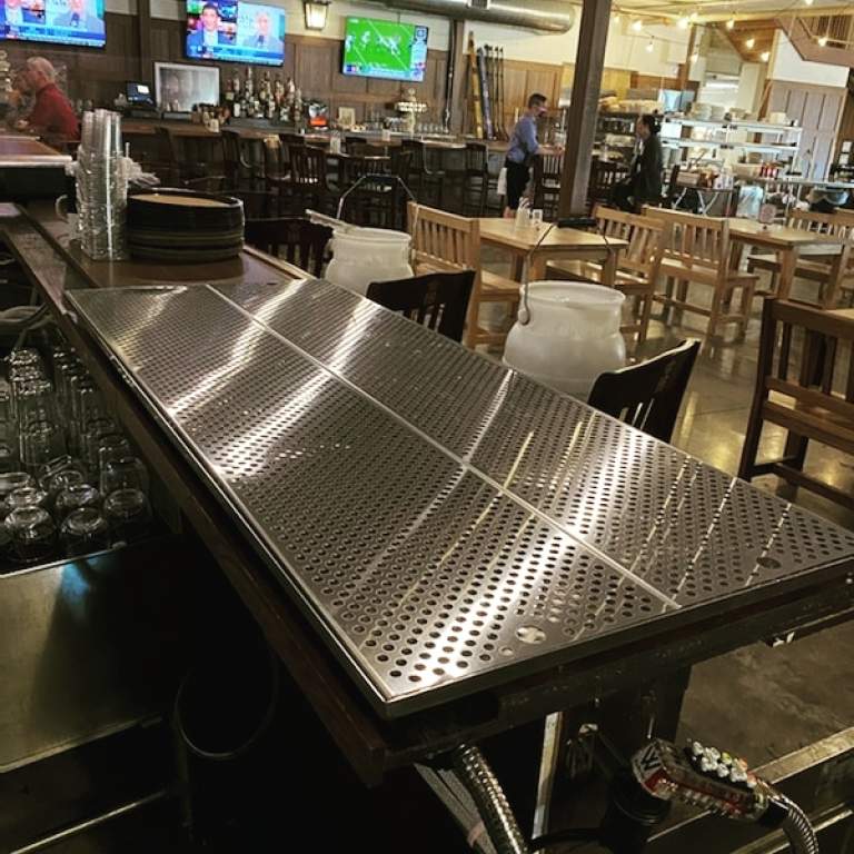 Stainless steel drain board