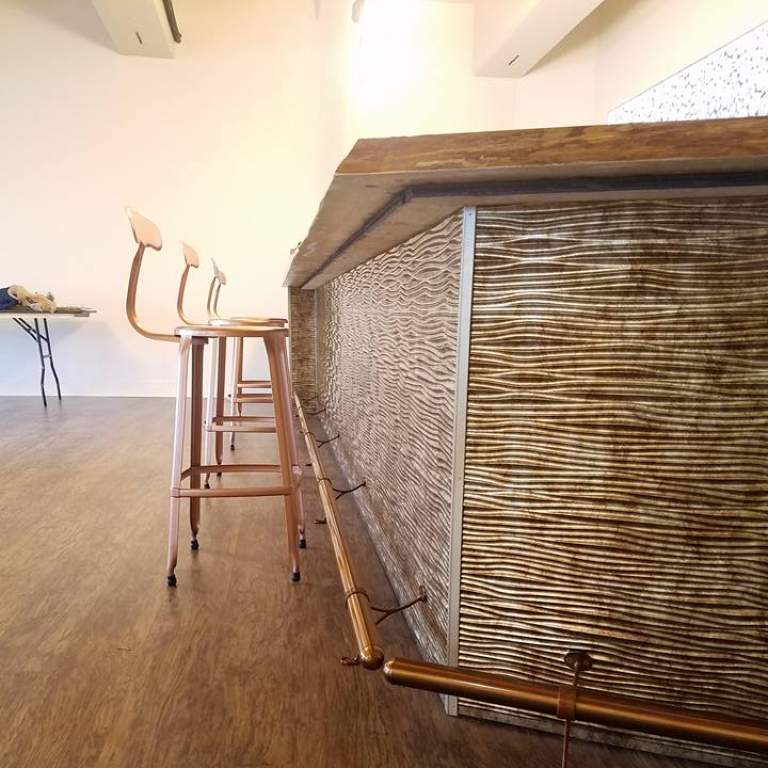 Copper Foot Rail-Stainless Drink Rail