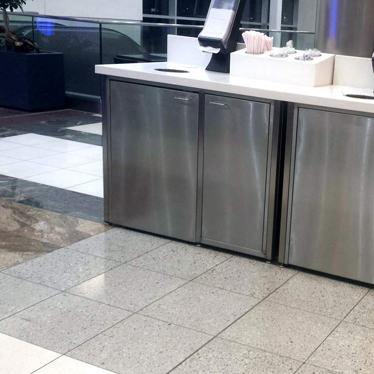 40/40 Club: Bar Décor and Food Court Garbage Bins